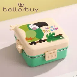 Trendy Bento 3 compartment Double Layer Super Birdie leakproof 3 Containers Lunch Box-27