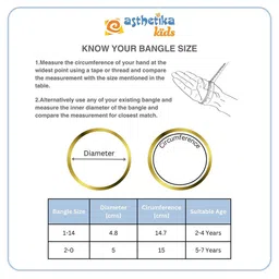 Asthetika Kids Set Of 2 Ghungroo Mirror Thread Bangles image 2