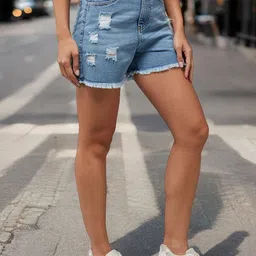 Miss Chase Women Denim Denim Shorts-picture-38
