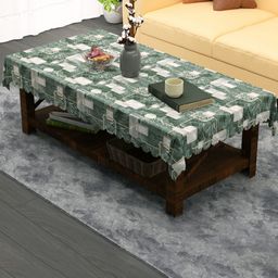 Aura Grey Geometric Printed Waterproof Plastic 4-Seater Table Cover-picture-3
