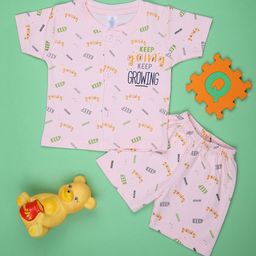 V-Mart Boys Printed Round Neck T-shirt with Shorts-picture-5