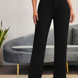 BAESD Women Relaxed Straight Leg High-Rise Trousers-picture-21