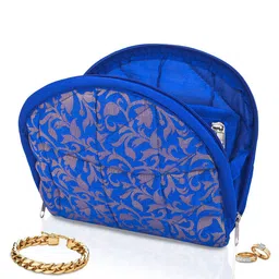 Kuber Industries Blue Cotton Jewellery Organisers-image-93