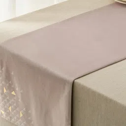 Home Centre Drake Opulence Purple Printed Velvet Table Runner-16