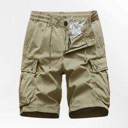 L'monte Men Khaki Regular Fit Outdoor Cargo Shorts-12