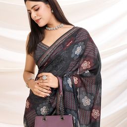Mantrotsav Ajrak Printed Saree-15