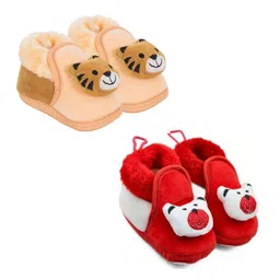 NESKA MODA Kids Pack of 2 Cotton Booties-58