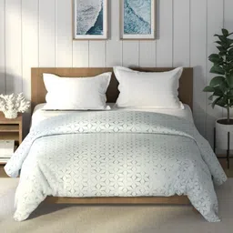 Nautica Blue & White Geometric AC Room 120 GSM Double Bed Comforter-image-56