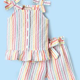 CrayonFlakes Girls Printed Top with Shorts-image-71
