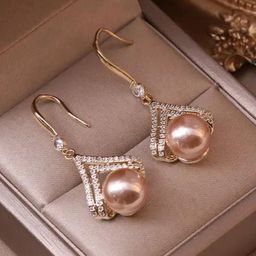 SZN Korean Artificial Stones Studded & Beads Beaded Contemporary Drop Earrings-12
