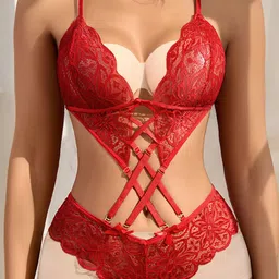 FIMBUL Women Shoulder Straps Self Design Baby Doll-image-63