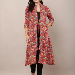 HELLO DESIGN Women Printed Indigo Shrug-44