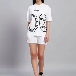 GRIFFEL Printed Oversized Pure Cotton Co-Ords-image-81