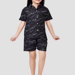 BAESD Girls Printed Pure Cotton Shirt with Shorts-image-80