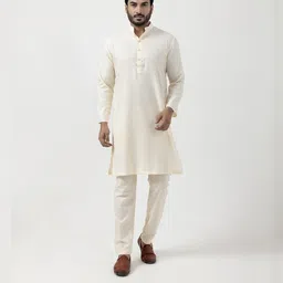 PulseIQ Men Beige Kurtas-picture-46