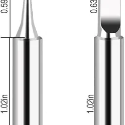wowsome Set of 4 Pcs Soldering Iron Bits Set Tips Suitable For Model Hako, Lion King, Quick, 936, 937, 907 (900M-T- I 2 Bit + K 2 Bit) 0 W Simple image 2