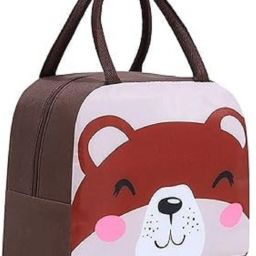 Cute LunchBags,SmallPortable CartoonBag for BoysGirls School Picnic Travel(Bear) Waterproof Lunch Bag-image-45