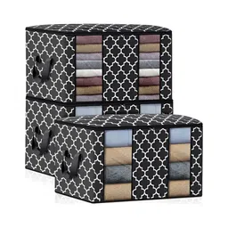 HOUSE OF QUIRK Black Set of 3 Regular Multi-Utility Organisers image 1