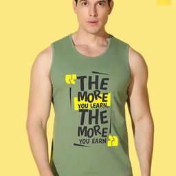 WOOSTRO Pack Of 2 Printed Super Combed Cotton Gym Vests VWS26(MORE YELLOW)(MORE LGTGREEN)-image-76