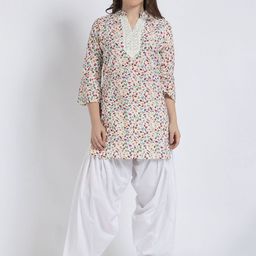 Trendzmy Women Floral Printed Regular Kurta with Salwar-picture-49