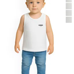 KidBee Unisex Pack Of 5 Cotton Sleeveless Basic Vests-picture-11