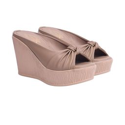 Shoetopia Women Beige Wedge Sandals-picture-17