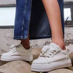 Solethreads Women Colourblocked PU Sneakers-image-58