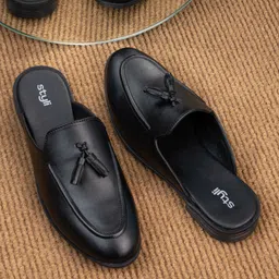 Styli Men Moscow Mules with Tassel Detail-image-16