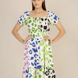 AMSWAN Women Fit and Flare Dress-image-98