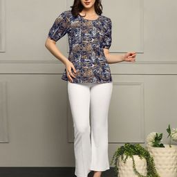 Moda Rapido Women Abstract Printed A-Line Top-image-64