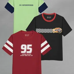 HELLCAT Boys 3 Printed Applique T-shirt-29