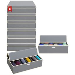 Kuber Industries Grey 8 Pieces Regular Drawer Foldable SocksOrganisers image 3