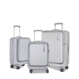 Safari Recoil Set Of 3 Textured Hard-Sided Trolley Suitcase-17