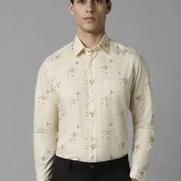 Louis Philippe Men Slim Fit Spread Collar Floral Printed Cotton Formal Shirt-picture-43