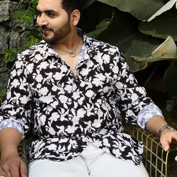Instafab Plus Men Comfort Opaque Printed Casual Shirt-picture-45