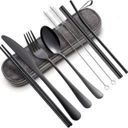 Portable Utensils Travel Cutlery Set – 8-Piece Stainless Steel Stainless Steel Cutlery Set-16