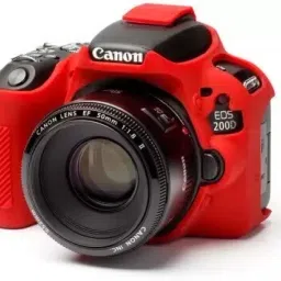 DIGICLIMBER Canon 200D / 200D Mark II RED Professional Silicone Rubber Detachable Protective Camera Case Cover, ONLYCamera Bag-25