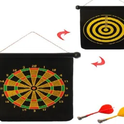 Double Sided Foldable Magnetic Dart Board with 4 Magnetic Darts 30 cm Dart Board-9
