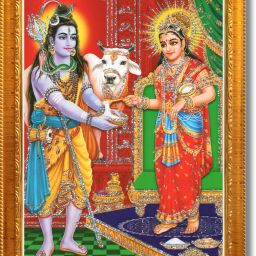 Shiva & Maa Annapurna devi photo frame for Kitchen (6.5 X 8.5 inches) Religious Frame-27