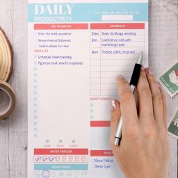 To Do List Undated Daily Planner Notepad with 50 Tear-Off 90 GSM Planning Sheets A5 Note Pad | Track Productivity of Your Tasks, Organizing MemoPad for Office, Home & School 50 Pages-image-66
