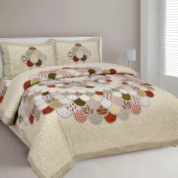144 TC Cotton Double Printed Flat Bedsheet-17