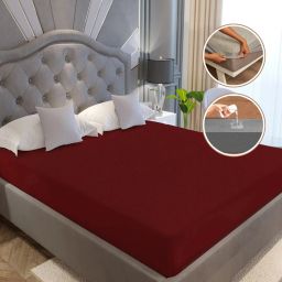 Fitted Single Size Waterproof, Breathable, Stretchable Mattress Cover-image-44