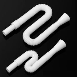 (P OF 2) PVC HOSE PIPE FOR WASH BASIN/ SINK 1.64 PVC Kitchen Pipe for Sink/ Waste/ Wash Basin Expandable & Flexible Drain Pipe Hose Pipe-image-80