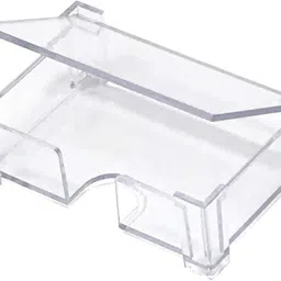 panku 1 Compartments Cast Acrylic Visiting/Business Desk Card Holder Display Stand image 5