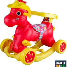 Derbi 2-in-1 Rocking Horse Cum Ride On with Backrest 1 To 3 Years For Kids Push Rideons & Wagons Non Battery Operated Ride On-picture-28