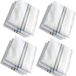 S4S White SW Formal Handkerchief Pack Of 12 ["White"] Handkerchief-14