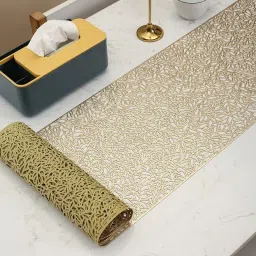 flipkart smartbuy Gold 150 cm Table Runner image 3