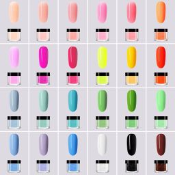 Acrylic Nail Powder 12 Colors Set,for Nails DIY Art Design 3D Manicure set-image-26