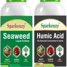 Liquid Seaweed Extract + Humic Acid Organic and Water Soluble -(100ml+100ml) Fertilizer, Manure, Potting Mixture-image-51