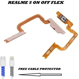 WowMax Power & On-off Button/patta/key/ Flex Cable for REALME 5 REALME 5 POWER & ON OFF PATTA Power ON/OFF Button-image-19